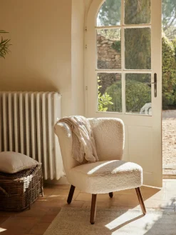 Westwing Collection Sillón cóctel de borreguillo Robine^ Sillones Pequeños|Sillones