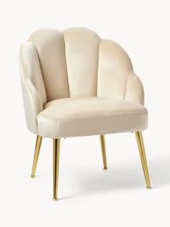 Westwing Collection Sillón cóctel de terciopelo Helle