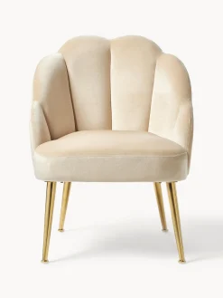 Westwing Collection Sillón cóctel de terciopelo Helle