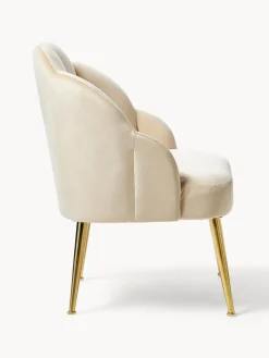 Westwing Collection Sillón cóctel de terciopelo Helle