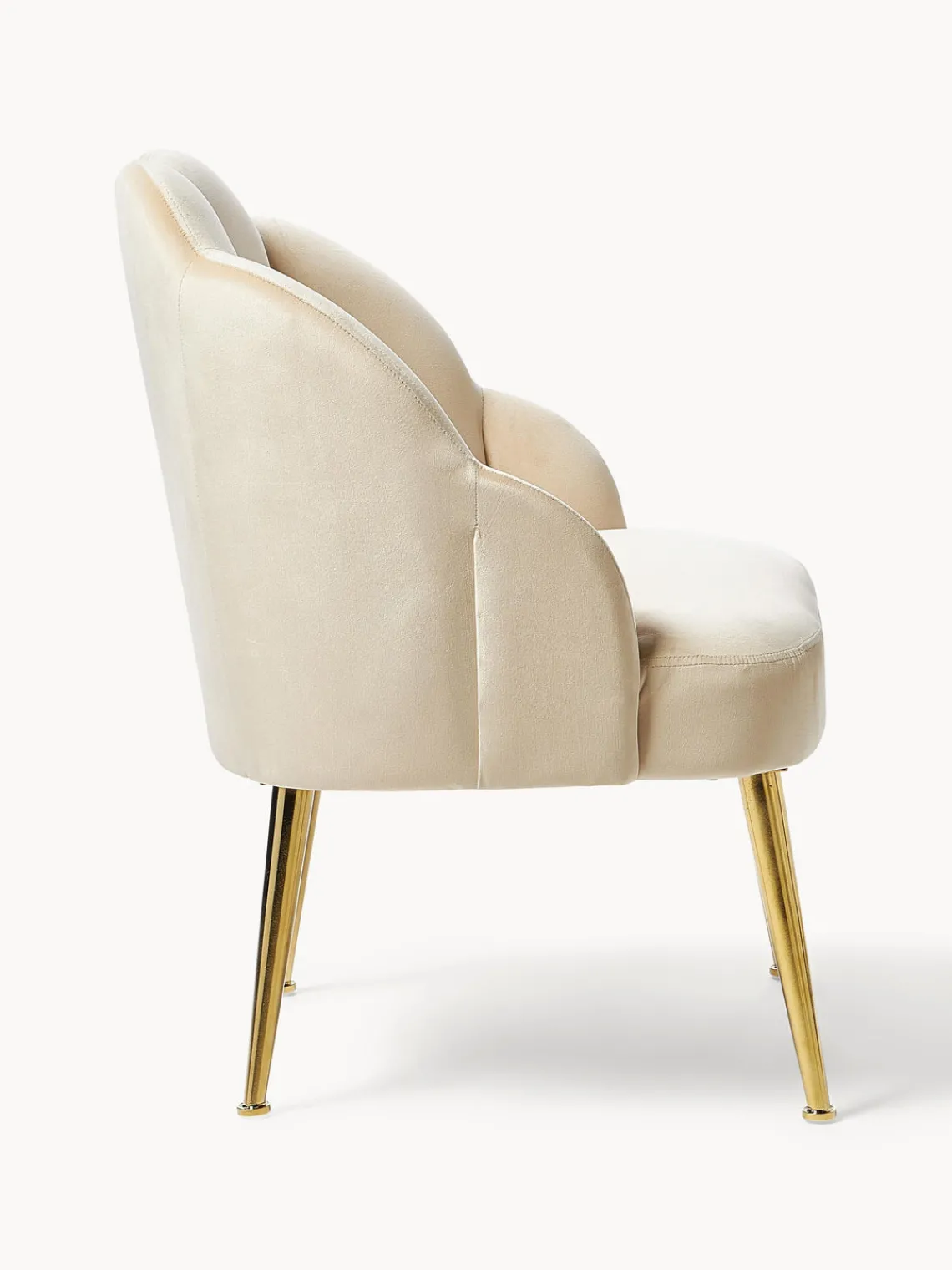 Westwing Collection Sillón cóctel de terciopelo Helle