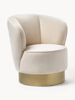 Westwing Collection Sillón cóctel de terciopelo Olivia^ Sillones Pequeños|Sillones