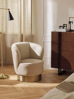 Westwing Collection Sillón cóctel de terciopelo Olivia^ Sillones Pequeños|Sillones