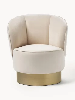 Westwing Collection Sillón cóctel de terciopelo Olivia^ Sillones Pequeños|Sillones