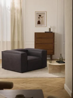 Westwing Collection Sillón de cuero reciclado Lennon