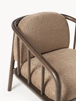 Westwing Collection Sillón de madera de fresno con tapizado de borreguillo Balin^ Sillones Pequeños|Sillones