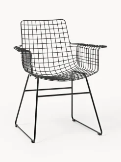 HKLIVING Sillón de metal Wire^ Sillas Con Reposabrazos|Sillas