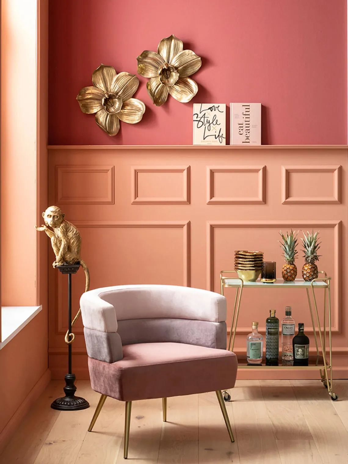 Kare Design Sillón de terciopelo diseño retro Sandwich