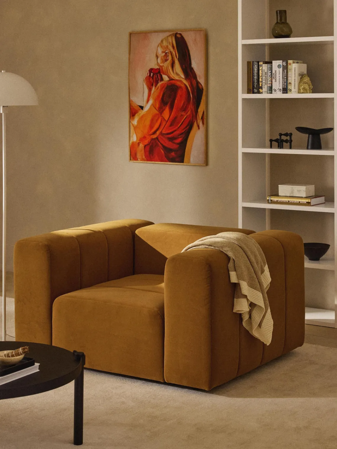 Westwing Collection Sillón de terciopelo Lena