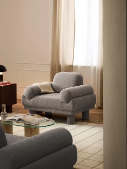 Westwing Collection Sillón en tejido bouclé Lilo