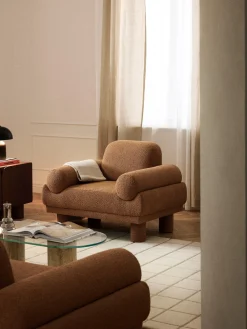 Westwing Collection Sillón en tejido bouclé Lilo^ Butacas|Sillones