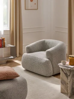 Westwing Collection Sillón en tejido bouclé Sofia