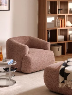 Westwing Collection Sillón en tejido bouclé Sofia