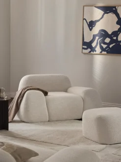 Westwing Collection Sillón en tejido bouclé Wolke