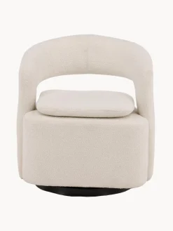 Venture Design Sillón giratorio en tejido bouclé Laurel