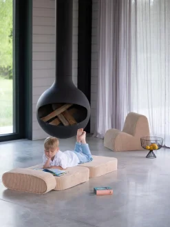 Niños Wigiwama Sillón infantil de pana plegable Sugar