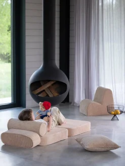 Niños Wigiwama Sillón infantil de pana plegable Sugar