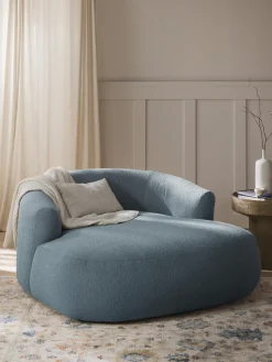 Westwing Collection Sillón lounge grande en tejido bouclé Sofia