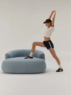 Westwing Collection Sillón lounge grande en tejido bouclé Sofia