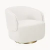Westwing Collection Sillón tapizado en tejido bouclé Irene