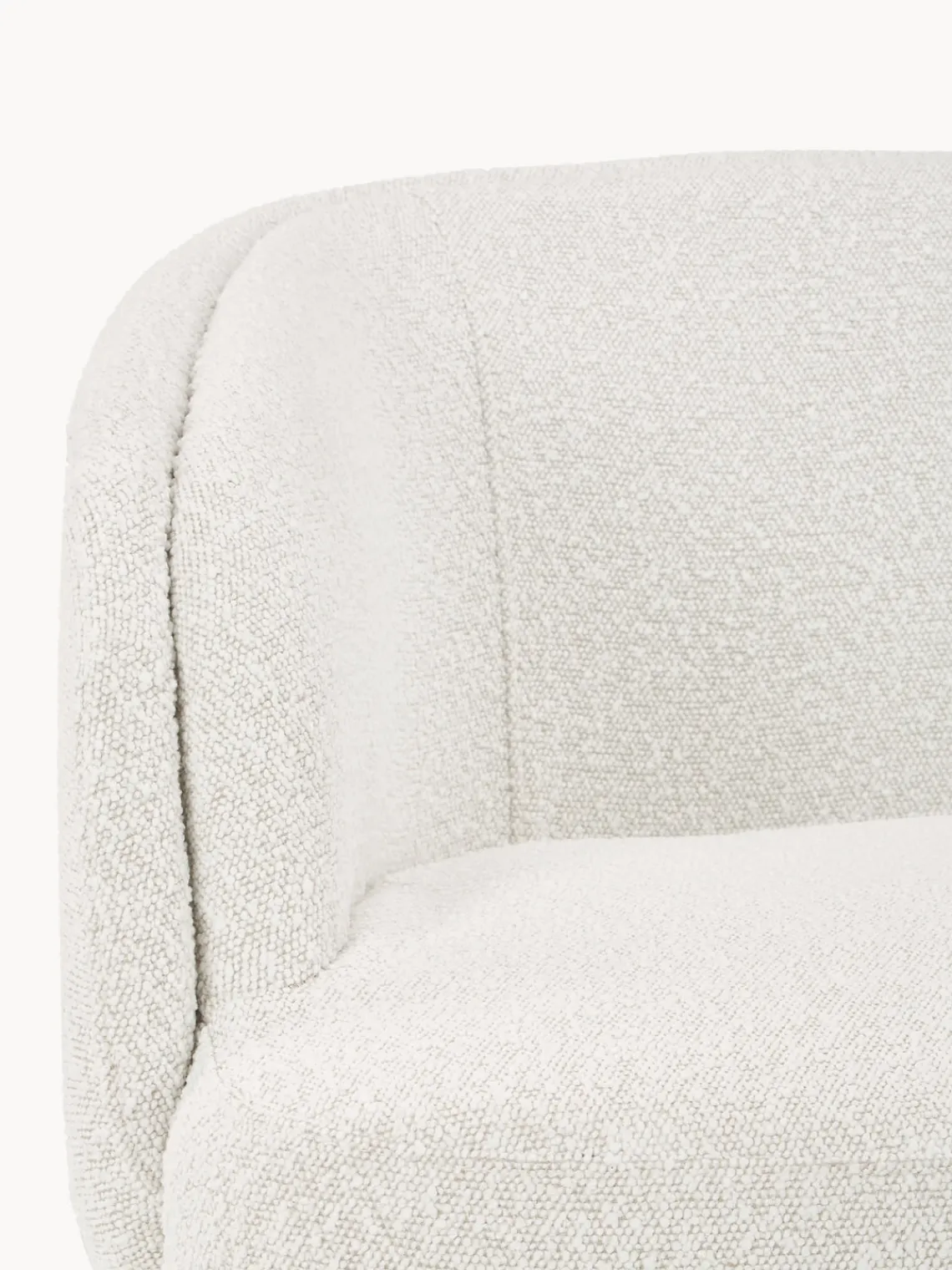 Westwing Collection Sillón tapizado en tejido bouclé Irene