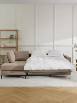 Westwing Collection Sofá cama con colchón Luna (3 plazas)