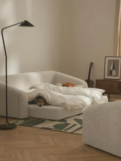 Westwing Collection Sofá cama de borreguillo bouclé Eliot (3 plazas)^ Sofás Cama|Sofás