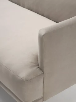 Westwing Collection Sofá cama de terciopelo Fluente (3 plazas)