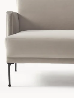 Westwing Collection Sofá cama de terciopelo Fluente (3 plazas)