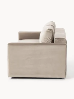 Westwing Collection Sofá cama de terciopelo Tasha (3 plazas), con espacio de almacenamiento