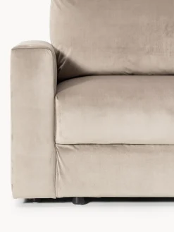 Westwing Collection Sofá cama de terciopelo Tasha (3 plazas), con espacio de almacenamiento