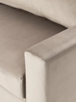 Westwing Collection Sofá cama de terciopelo Tasha (3 plazas), con espacio de almacenamiento