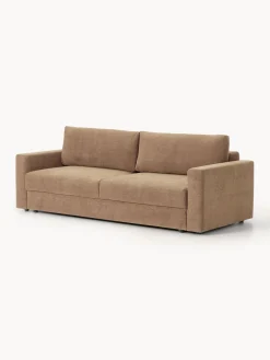 Westwing Collection Sofá cama de terciopelo Tasha (3 plazas), con espacio de almacenamiento