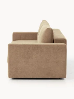 Westwing Collection Sofá cama de terciopelo Tasha (3 plazas), con espacio de almacenamiento