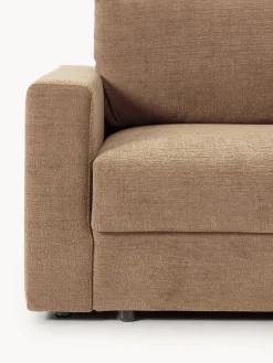 Westwing Collection Sofá cama de terciopelo Tasha (3 plazas), con espacio de almacenamiento