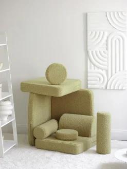 Wigiwama Sofá cama infantil modular artesanal de borreguillo Sugar^Niños Decoración Infantil|Puf Infantiles