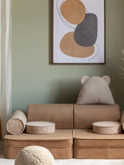 Wigiwama Sofá cama infantil modular de pana Sugar^Niños Decoración Infantil|Puf Infantiles