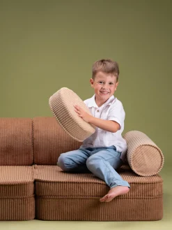 Wigiwama Sofá cama infantil modular de pana Sugar^Niños Decoración Infantil|Puf Infantiles