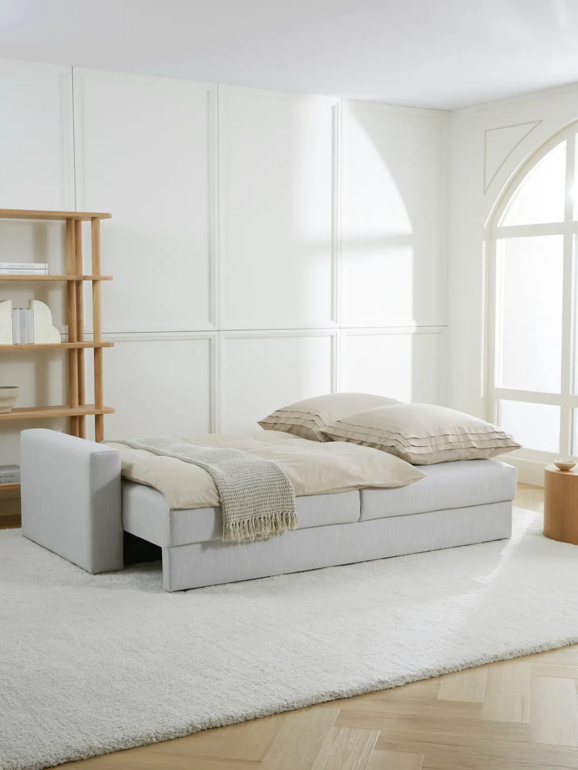 Westwing Collection Sofá cama Tasha (3 plazas), con espacio de almacenamiento^ Sofás Cama|Sofás
