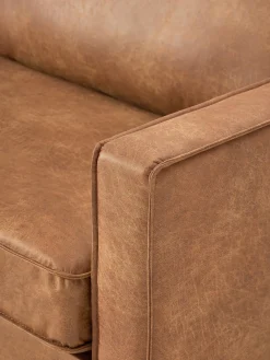 Westwing Collection Sofá de cuero reciclado Hunter (3 plazas)