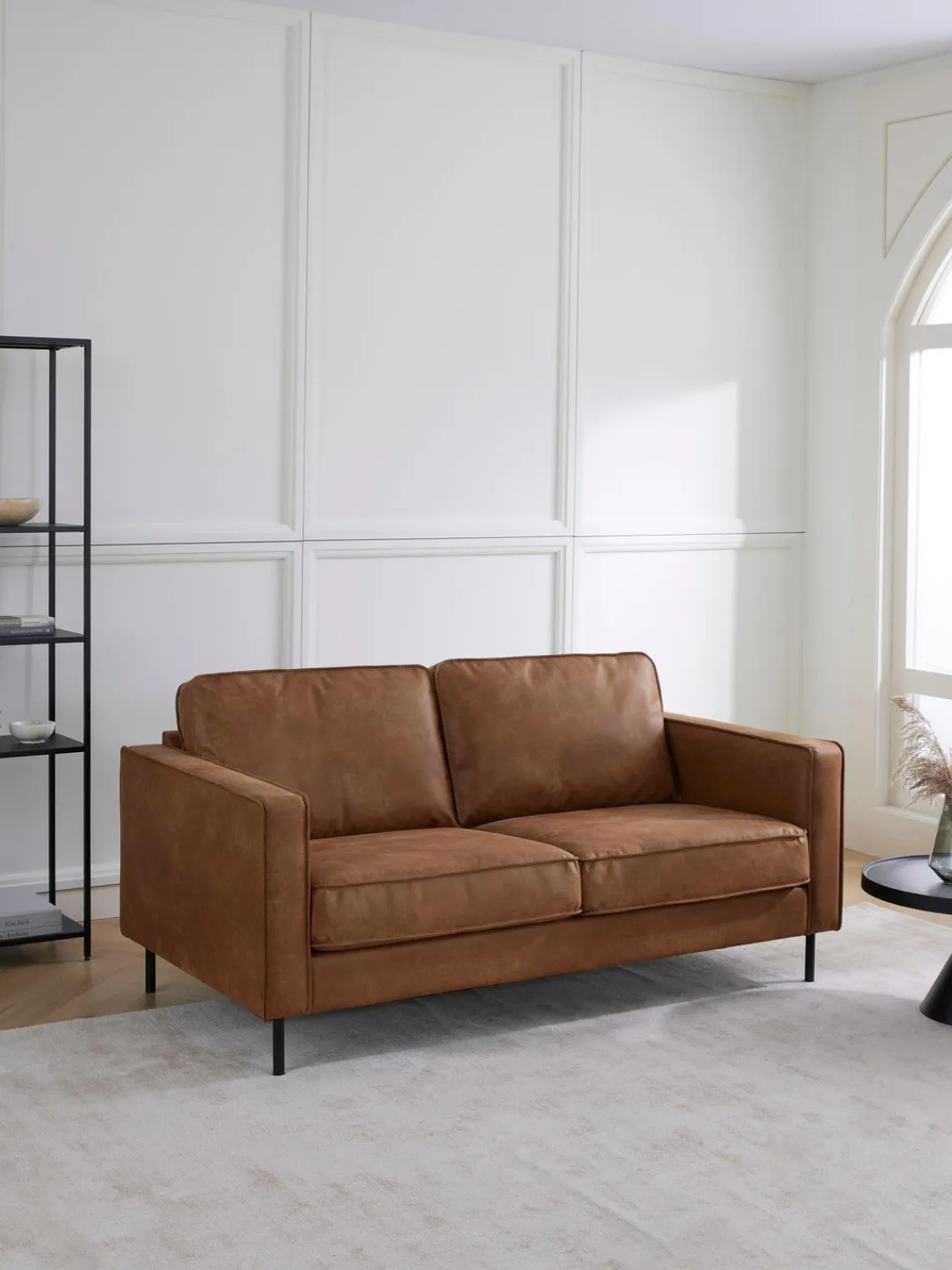Westwing Collection Sofá de cuero reciclado Hunter (2 plazas)^ Sofás 2 Plazas|Sofás