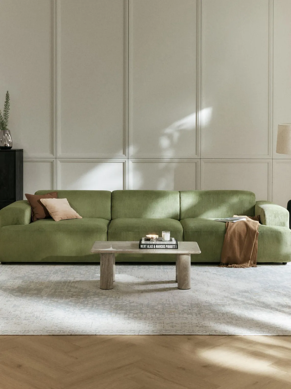 Westwing Collection Sofá de pana Melva (4 plazas)