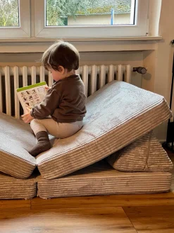 Funzy Sofá infantil modular artesanal de pana Mila^Niños Decoración Infantil|Puf Infantiles