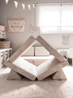 Niños Funzy Sofá infantil modular artesanal de pana Mila