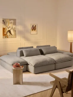 Westwing Collection Sofá lounge modular con reposapiés Felix