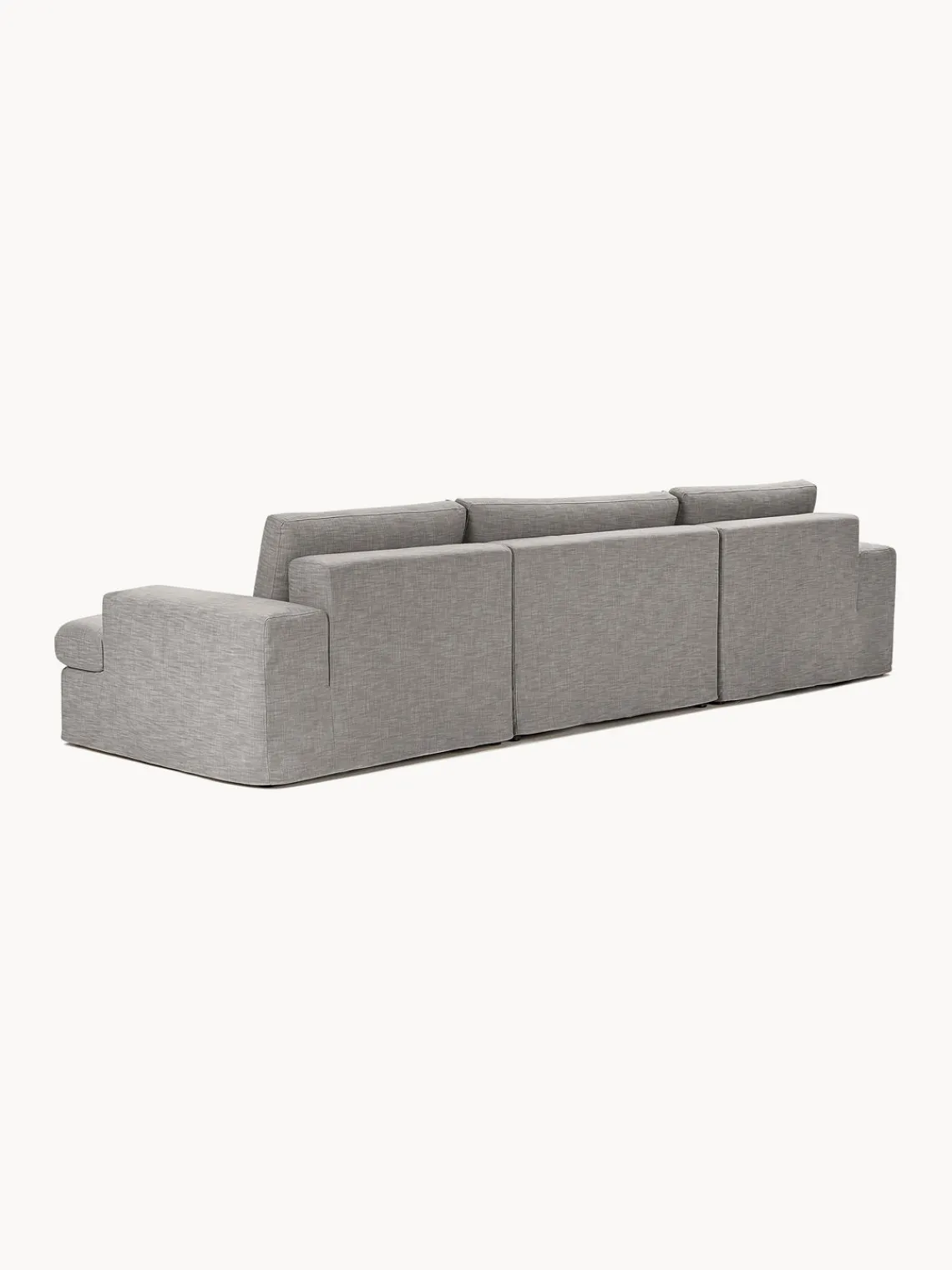 Westwing Collection Sofá modular con reposapiés izquierdo/derecho Russell (4 plazas), desenfundable