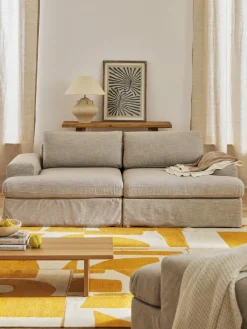 Westwing Collection Sofá modular con tapizado desenfundable Russell (3 plazas)