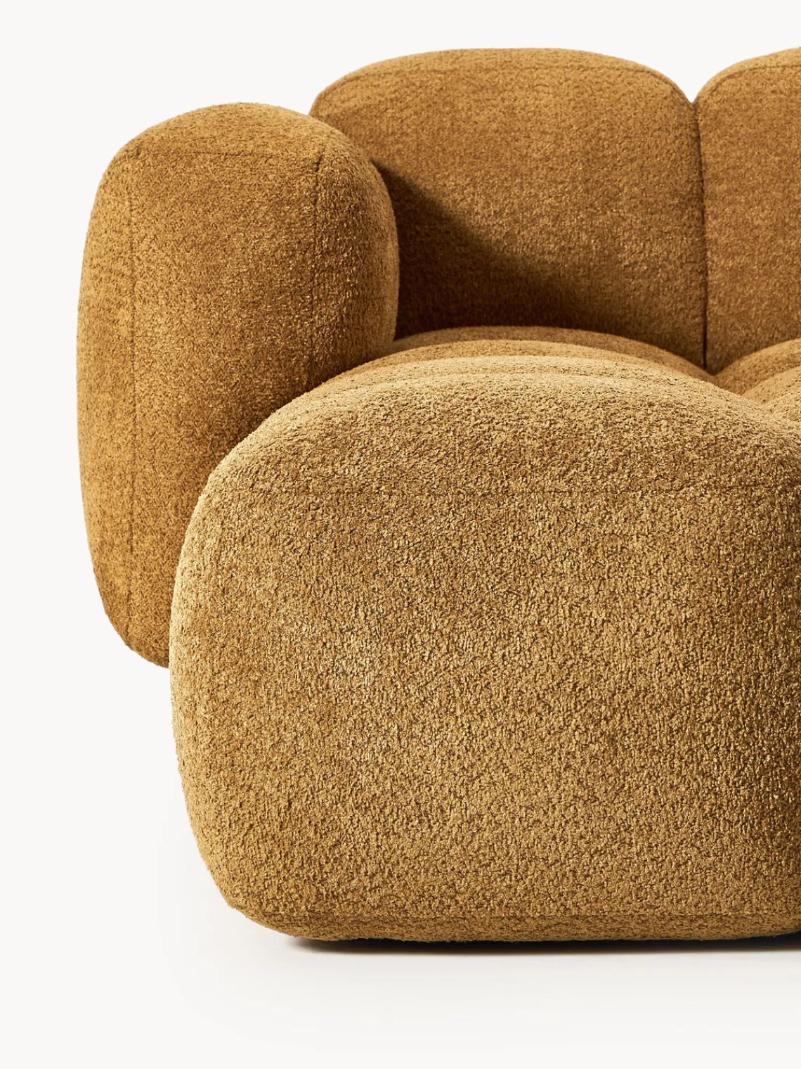 Westwing Collection Sofá modular de borreguillo bouclé con reposapiés izquierdo/derecho Tayla (4 plazas)^ Sofás Rinconeras|Sofás