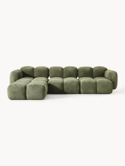 Westwing Collection Sofá modular de borreguillo bouclé con reposapiés Tayla (4 plazas)^ Sofás Rinconeras|Sofás