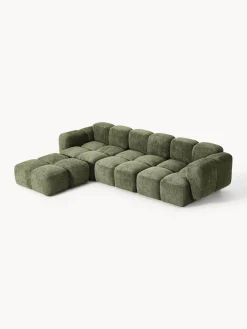 Westwing Collection Sofá modular de borreguillo bouclé con reposapiés Tayla (4 plazas)^ Sofás Rinconeras|Sofás